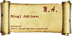 Mingl Adrienn névjegykártya